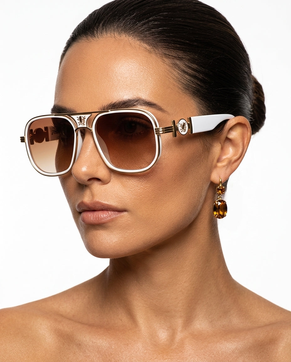 Lux Women's Sculpted Aviator Sunglasses