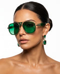 Lux Women's Sculpted Aviator Sunglasses