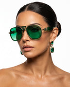 Lux Women's Sculpted Aviator Sunglasses
