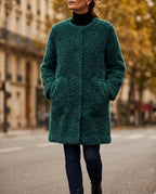 Solenne Women's Draped Shearling Coat