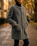 Solenne Women's Draped Shearling Coat