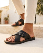 Soren Men's Crossover Leather Sandals