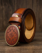 Alaric Men's Engraved Leather Belt