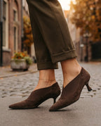 Odette Women's Suede Kitten Heel Pumps