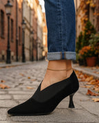 Odette Women's Suede Kitten Heel Pumps