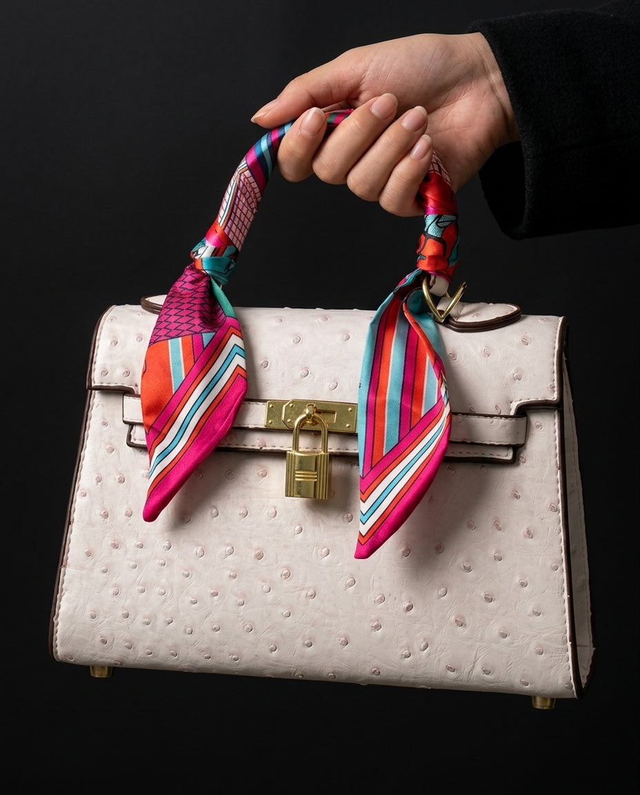 Vivienne Women's Ostrich Embossed Handbag