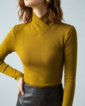 Isolde Women's Ribbed High Neck Top