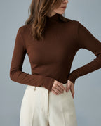 Isolde Women's Ribbed High Neck Top