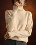 Bronwyn Women's Checkered Cotton Turtleneck