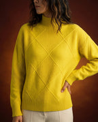 Bronwyn Women's Checkered Cotton Turtleneck