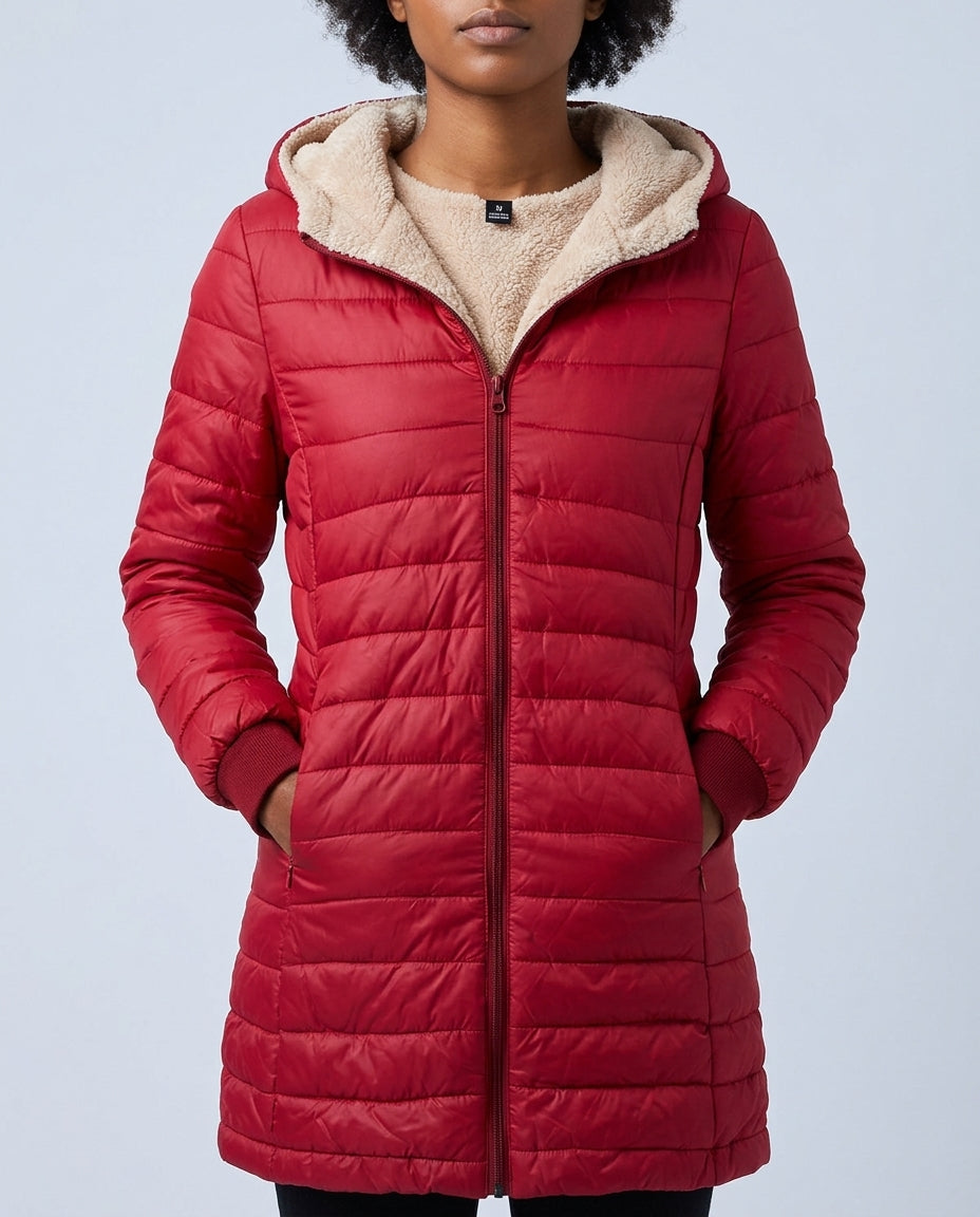 Junia Women's Quilted Hooded Puffer Coat