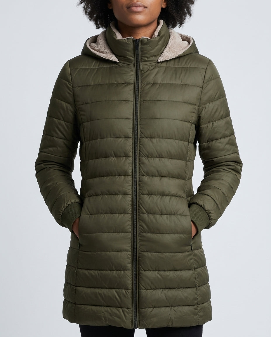 Junia Women's Quilted Hooded Puffer Coat