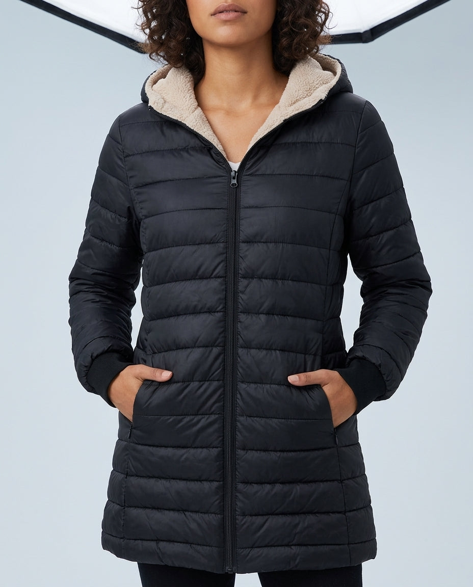 Junia Women's Quilted Hooded Puffer Coat