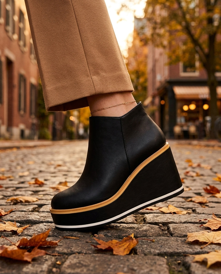 Bexley Women's Platform Wedge Ankle Boots