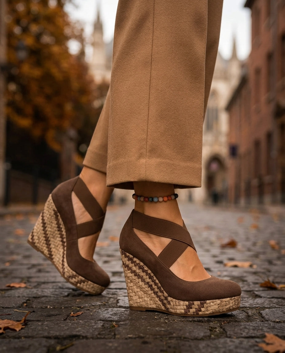 Liora Women's Crisscross Woven Wedges