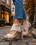 Sabine Women's Suede Tassel Platform Wedges