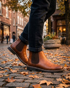 Alaric Men's Faux Leather Chelsea Boots