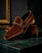 Percival Men's Velvet Braided Loafers