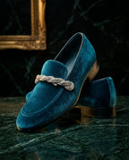 Percival Men's Velvet Braided Loafers