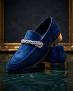 Percival Men's Velvet Braided Loafers