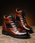 Rhys Men's Embossed Leather Boots