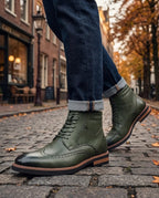 Fenwick Men's Leather Wingtip Brogue Boots
