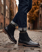 Fenwick Men's Leather Wingtip Brogue Boots