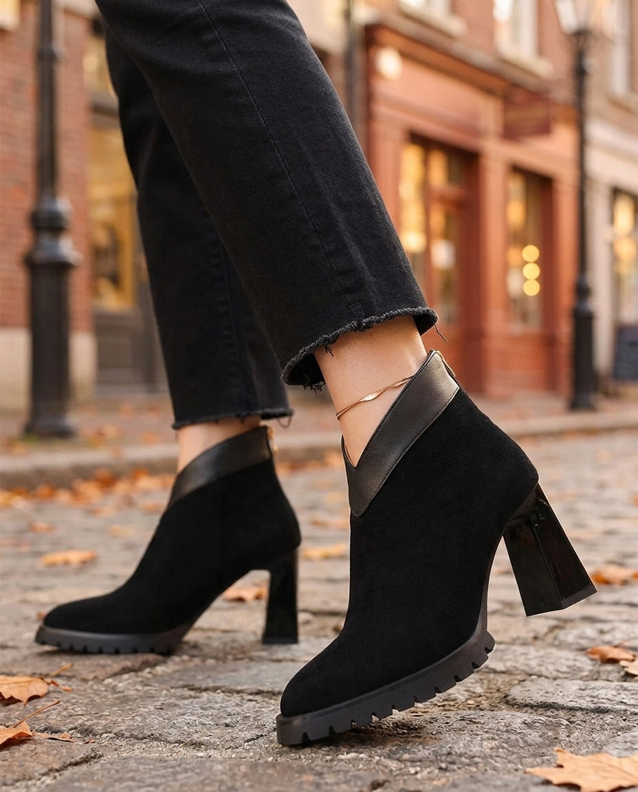 Ottilie Women's Suede Block Heel Boots