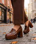Greer Women's Brogue Platform Loafers
