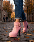 Thea Women's Leather Platform Heels