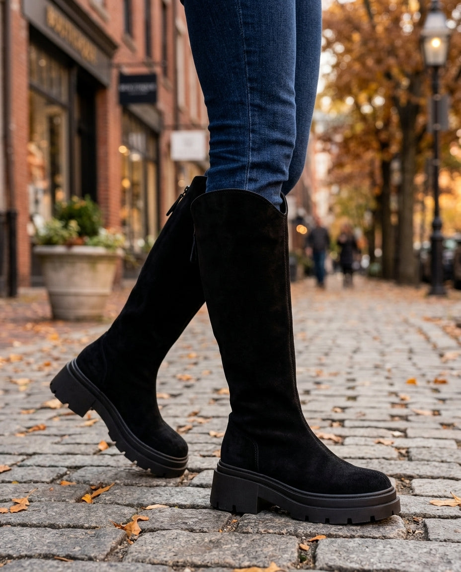 Elke Women's Orthopedic Suede Tall Boots