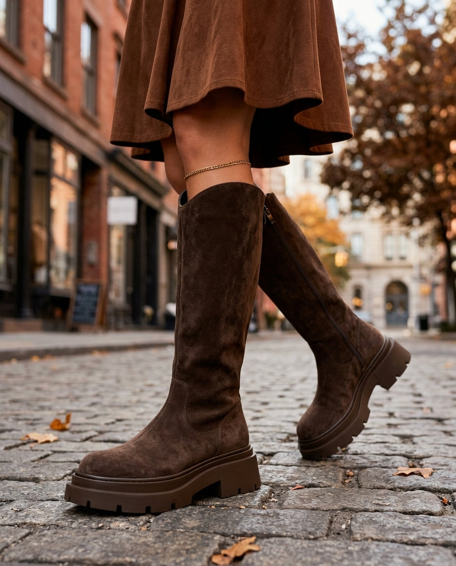 Elke Women's Orthopedic Suede Tall Boots
