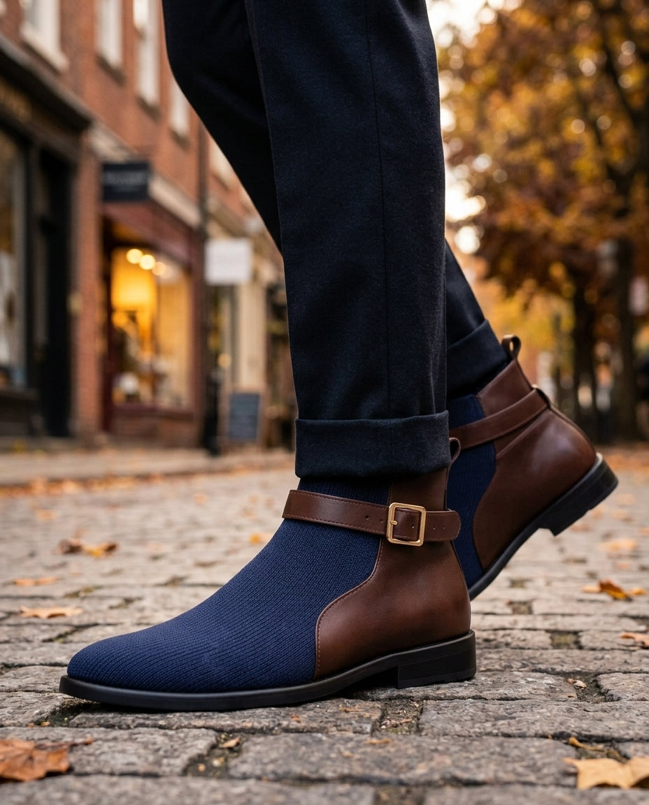 Ansel Men's Orthopedic Leather Chelsea Boots