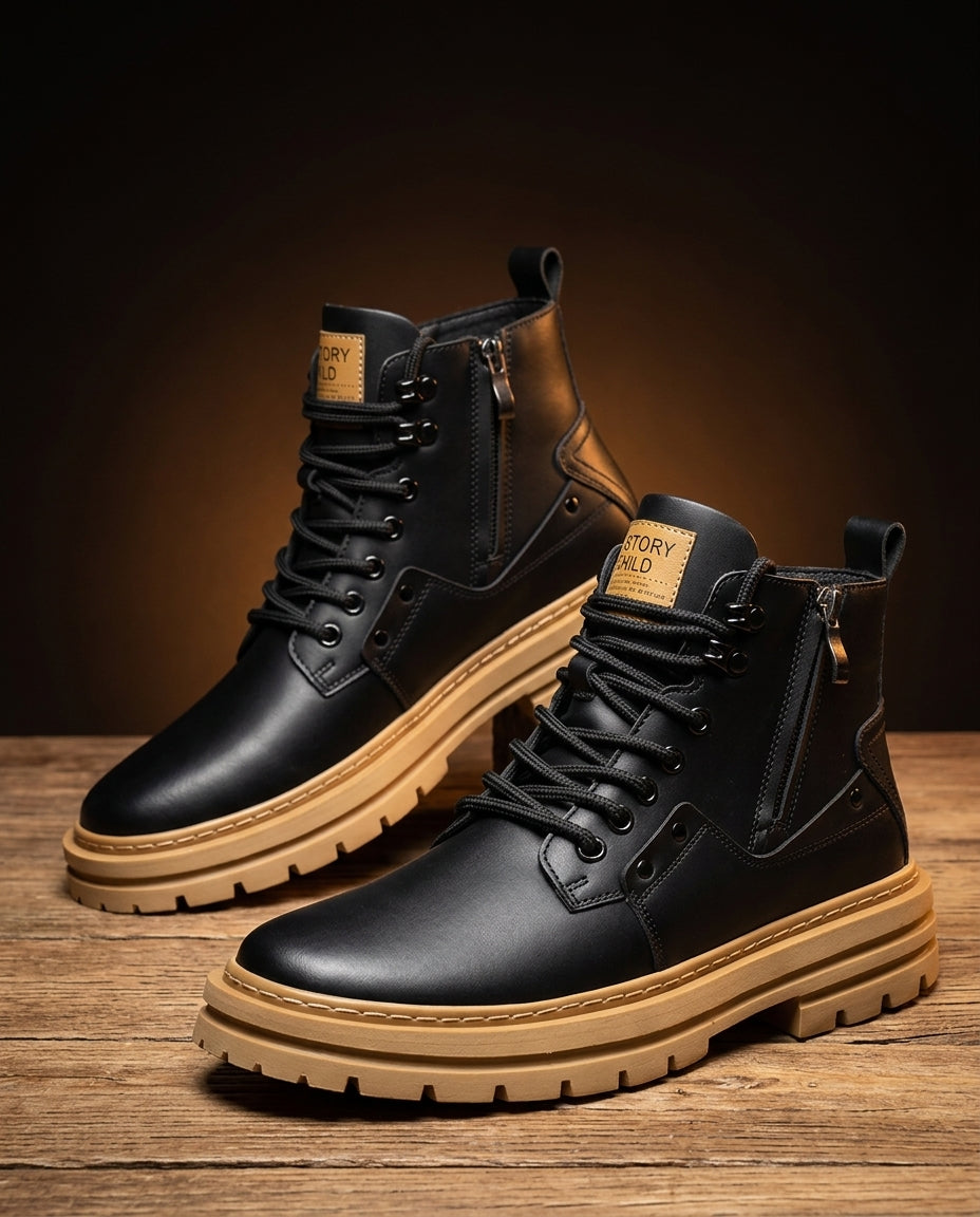 Halden Men's Full Grain Leather Ankle Boots