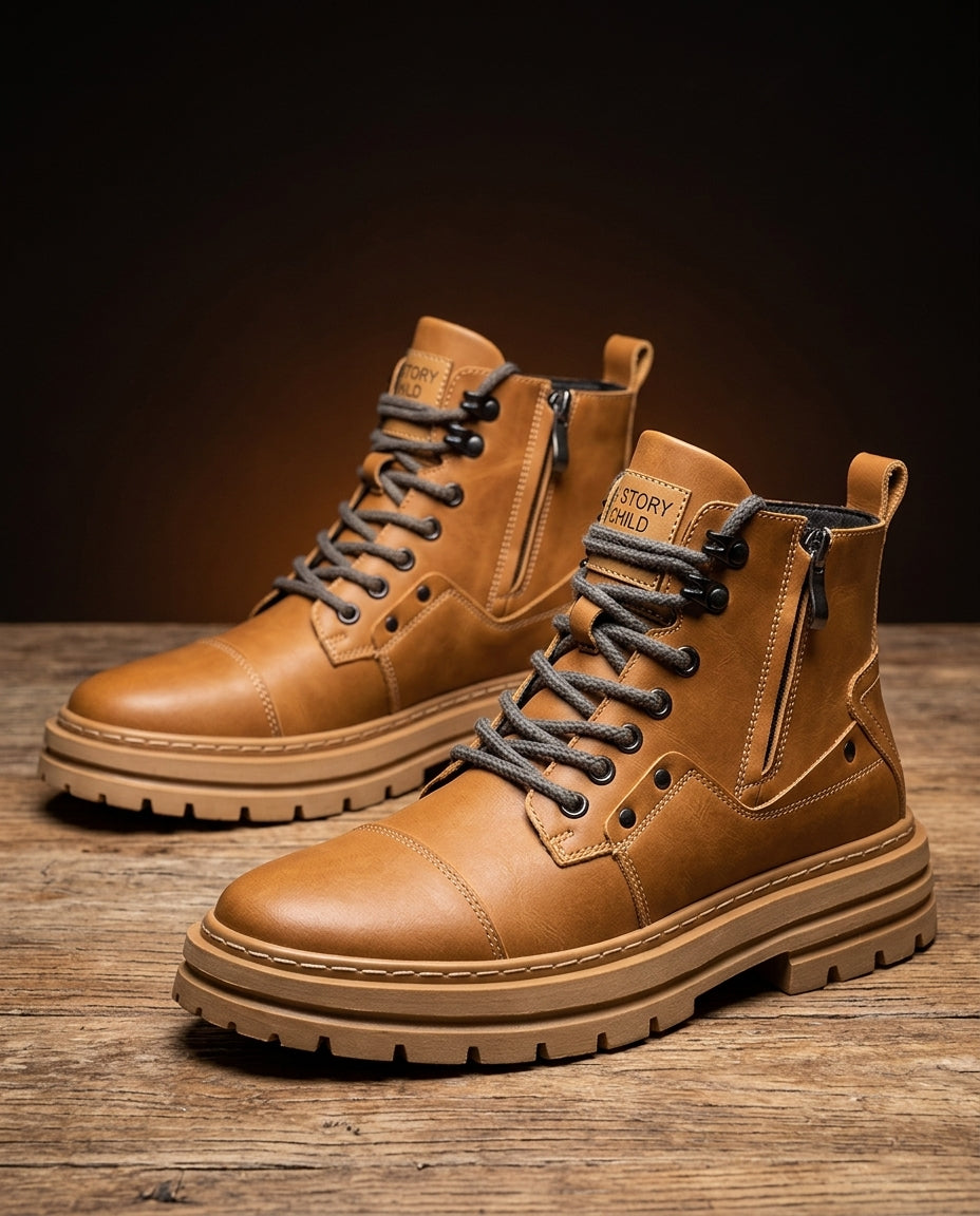 Halden Men's Full Grain Leather Ankle Boots