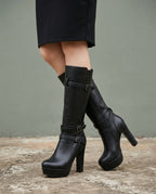 Saskia Women's Buckle Platform Boots