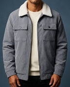 Rylan Men's Corduroy Sherpa Bomber Jacket