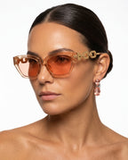 Solene Women's Cat Eye Chain Sunglasses