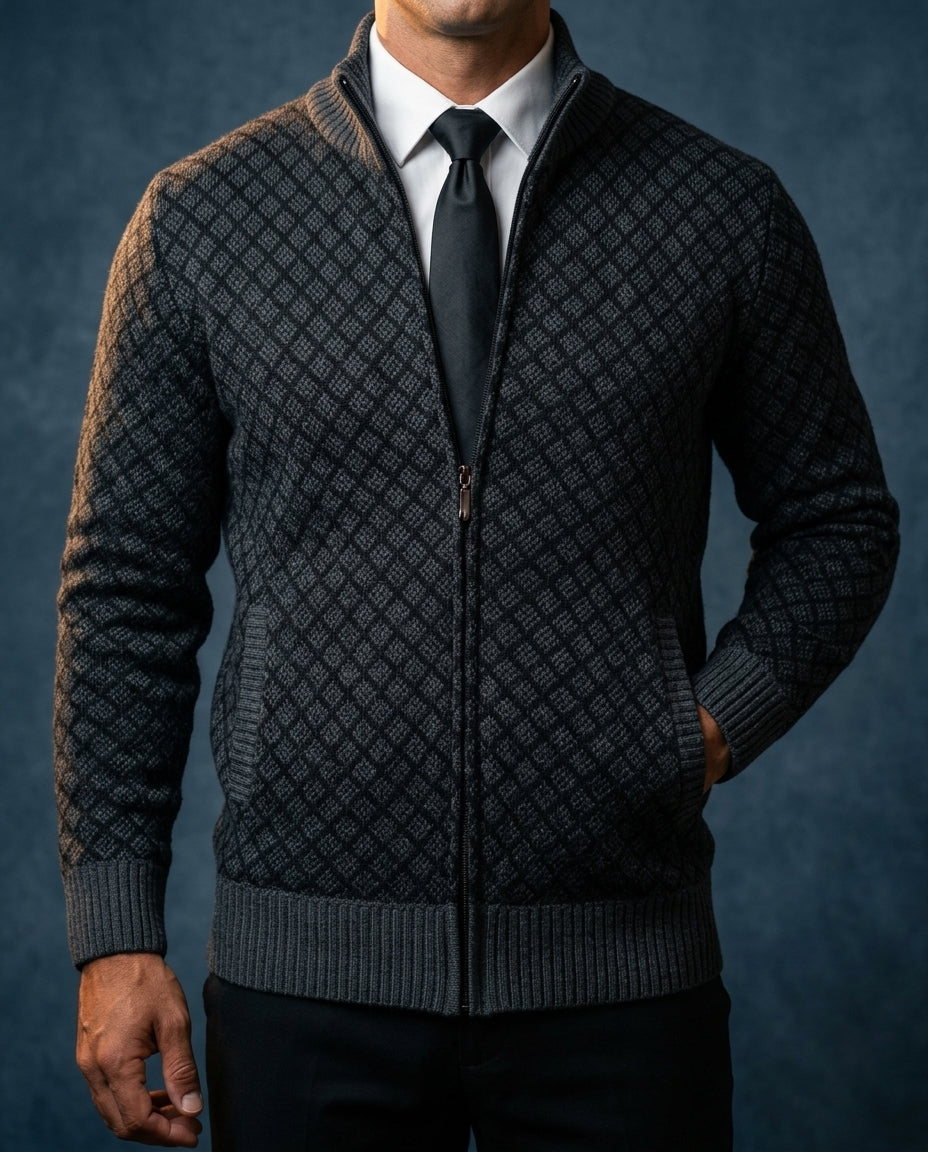 Everett Men's Zip Up Cardigan