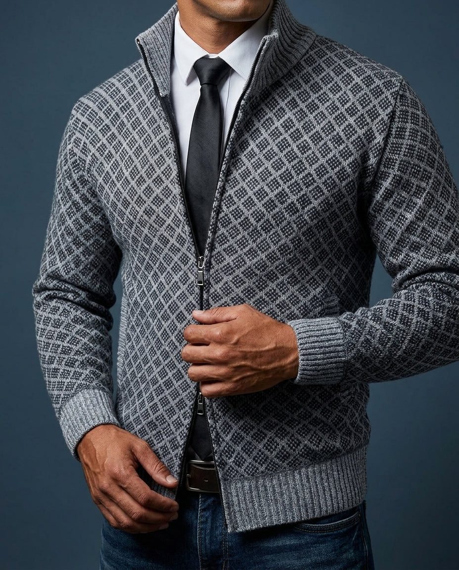 Everett Men's Zip Up Cardigan