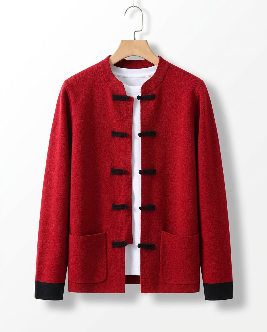 Ronin Men's Cashmere Mandarin Cardigan