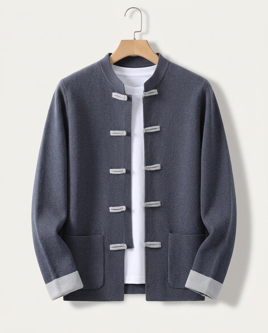 Ronin Men's Cashmere Mandarin Cardigan