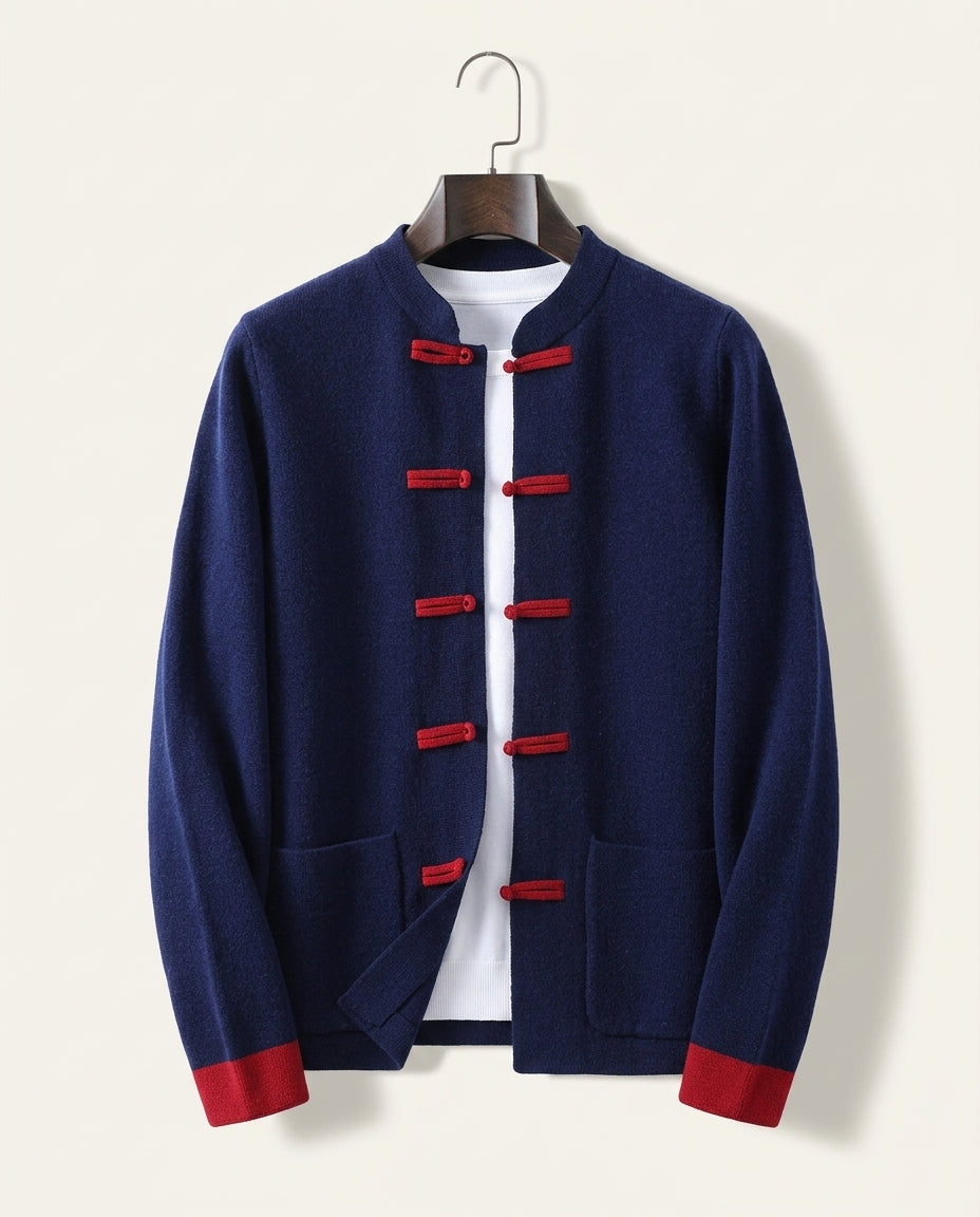 Ronin Men's Cashmere Mandarin Cardigan