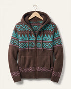 Roald Men's Geometric Knit Zip Up Hoodie