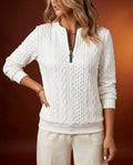 Bexley Women's Cable Knit Zip Up Sweater