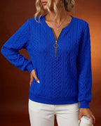 Bexley Women's Cable Knit Zip Up Sweater