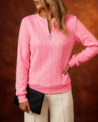 Bexley Women's Cable Knit Zip Up Sweater