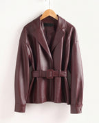 Nadia Women's Belted Sheepskin Jacket