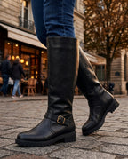 Junia Women's Buckle Knee High Riding Boots