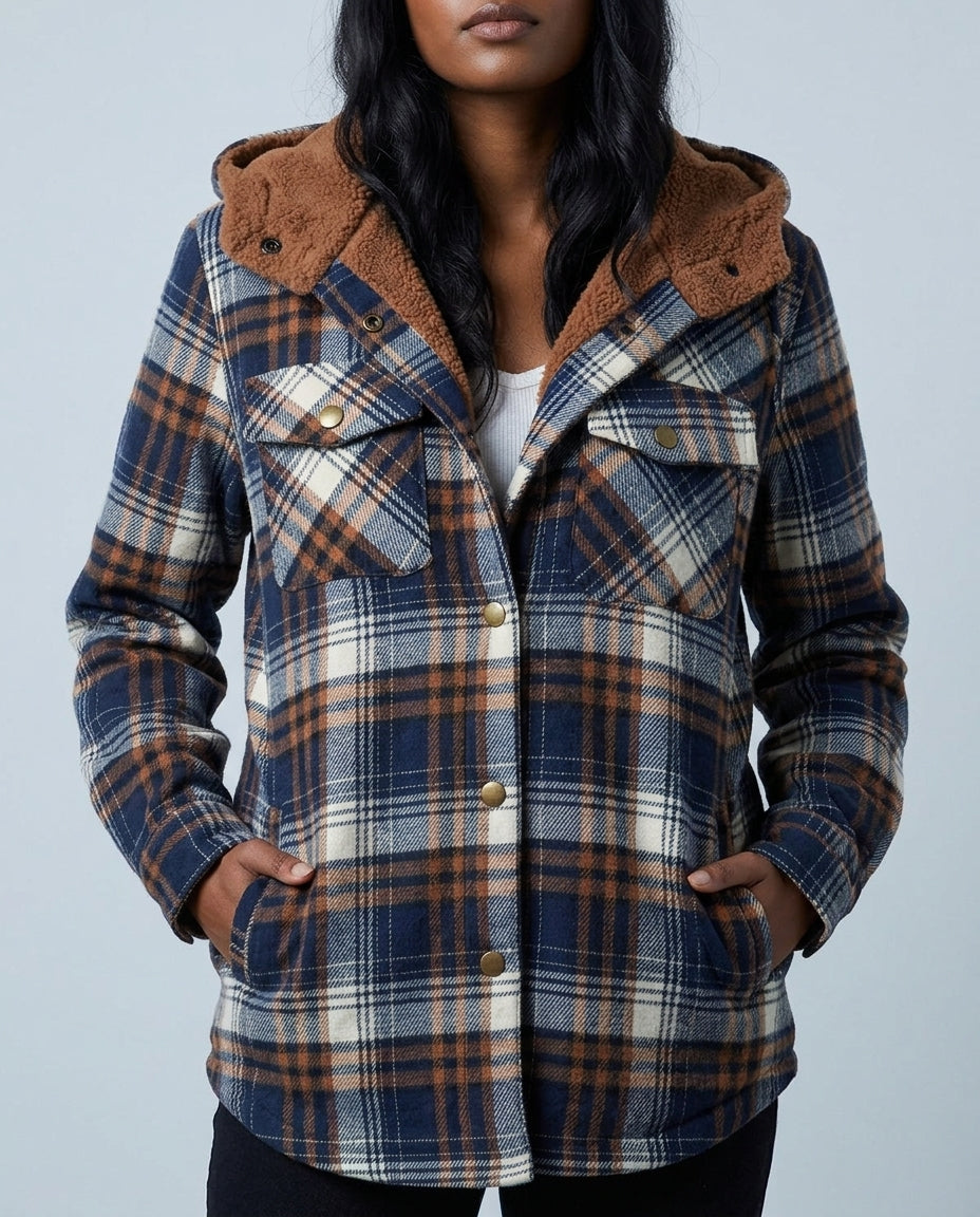 Greer Women's Plaid Fleece Lined Jacket
